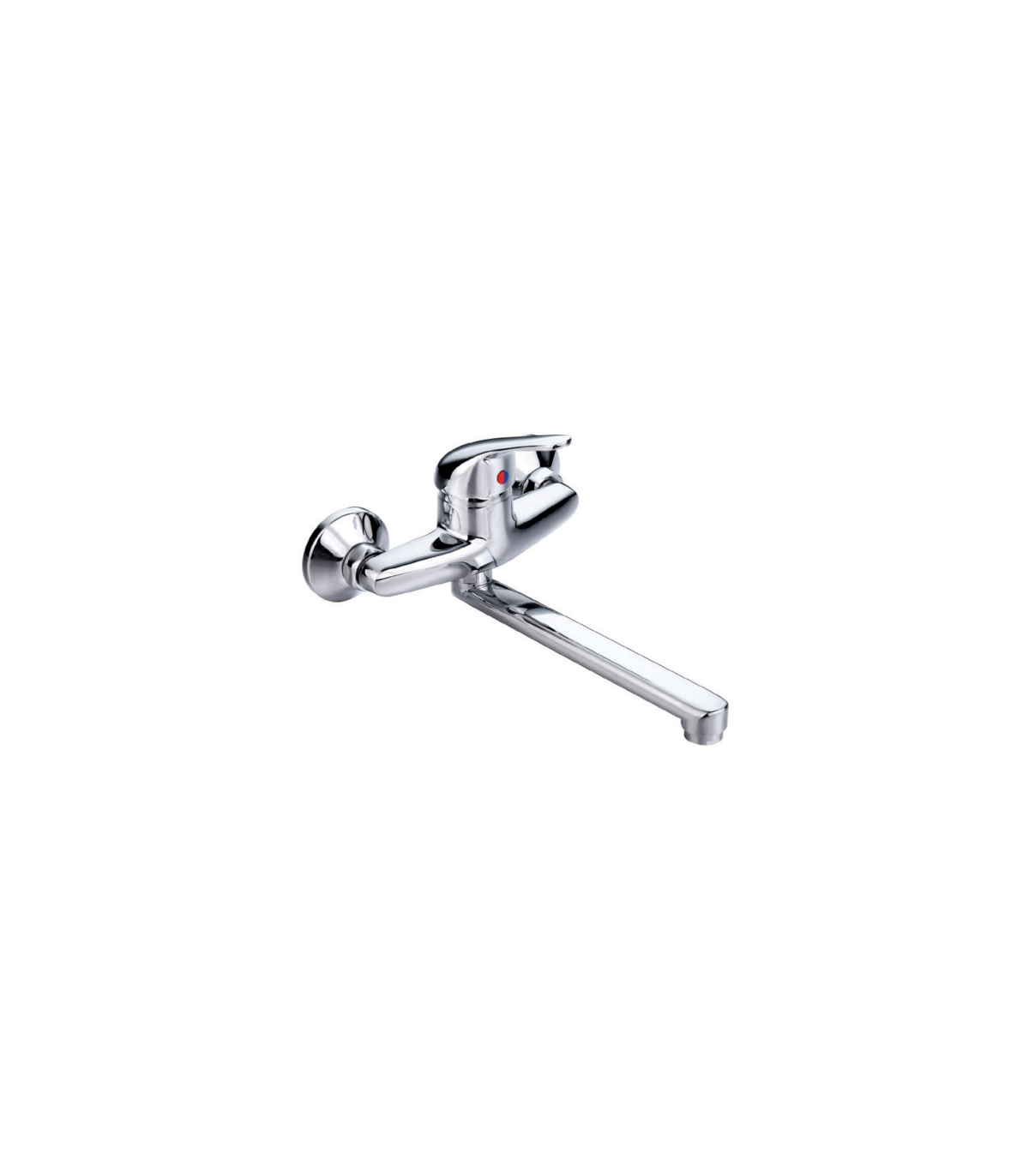 Grifo monomando para fregadero de pared con caño bajo