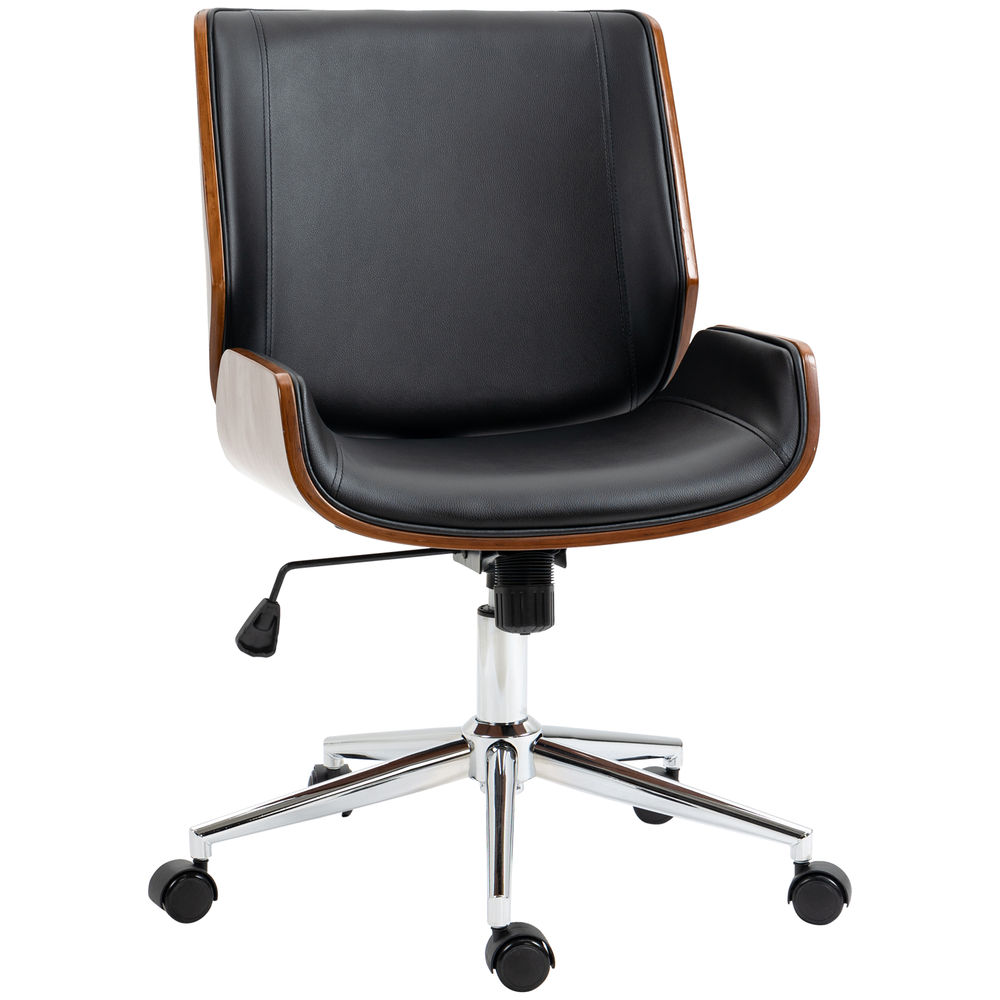 Silla de oficina 51x65.5x92 cm pu, espuma, acero, madera de álamo vinsetto