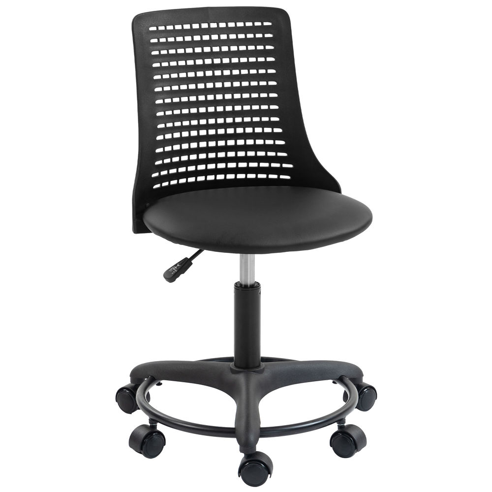 Silla de escritorio 43x42x86 cm cuero sintético Homcom