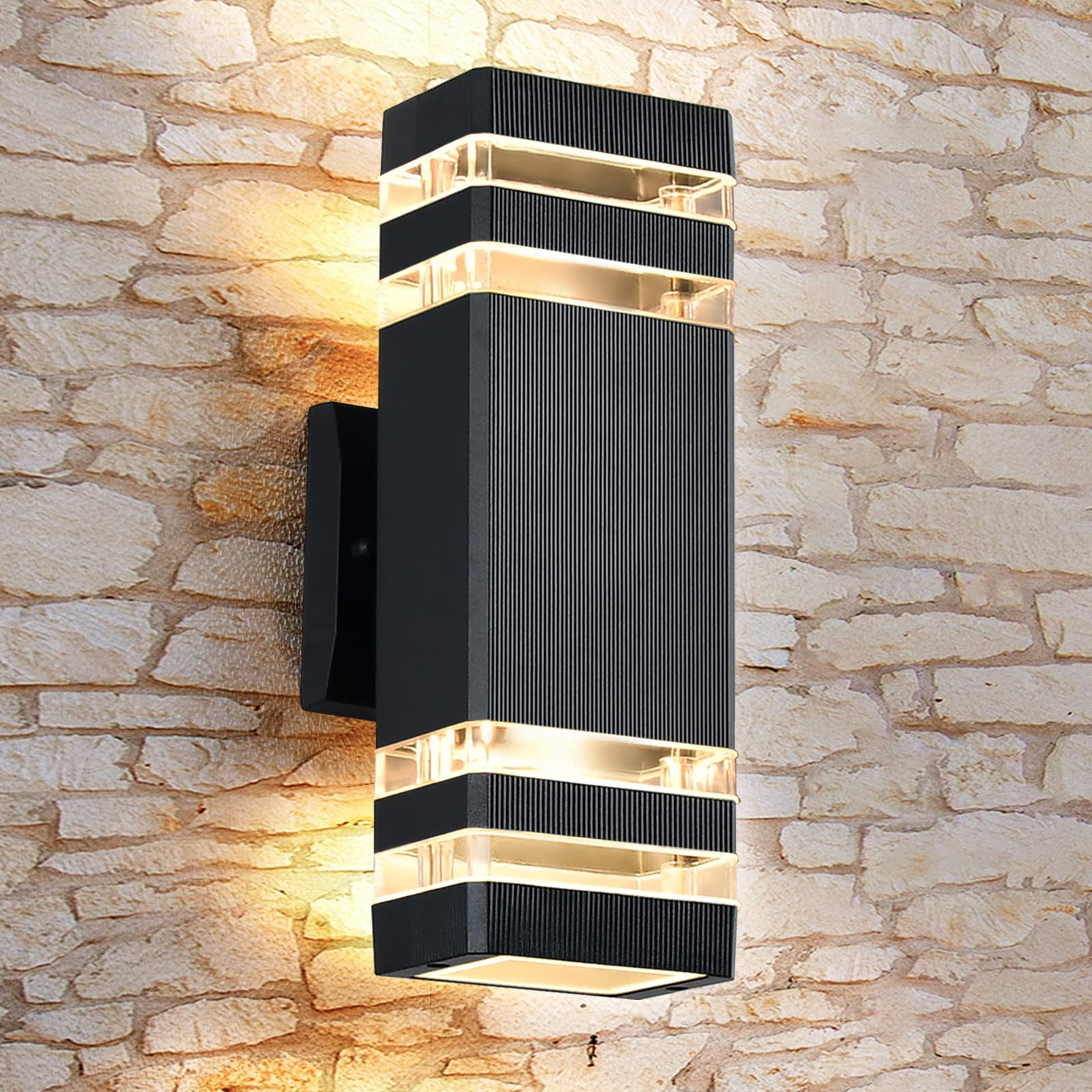 Aplique de pared exterior doble aluminio 3000 k