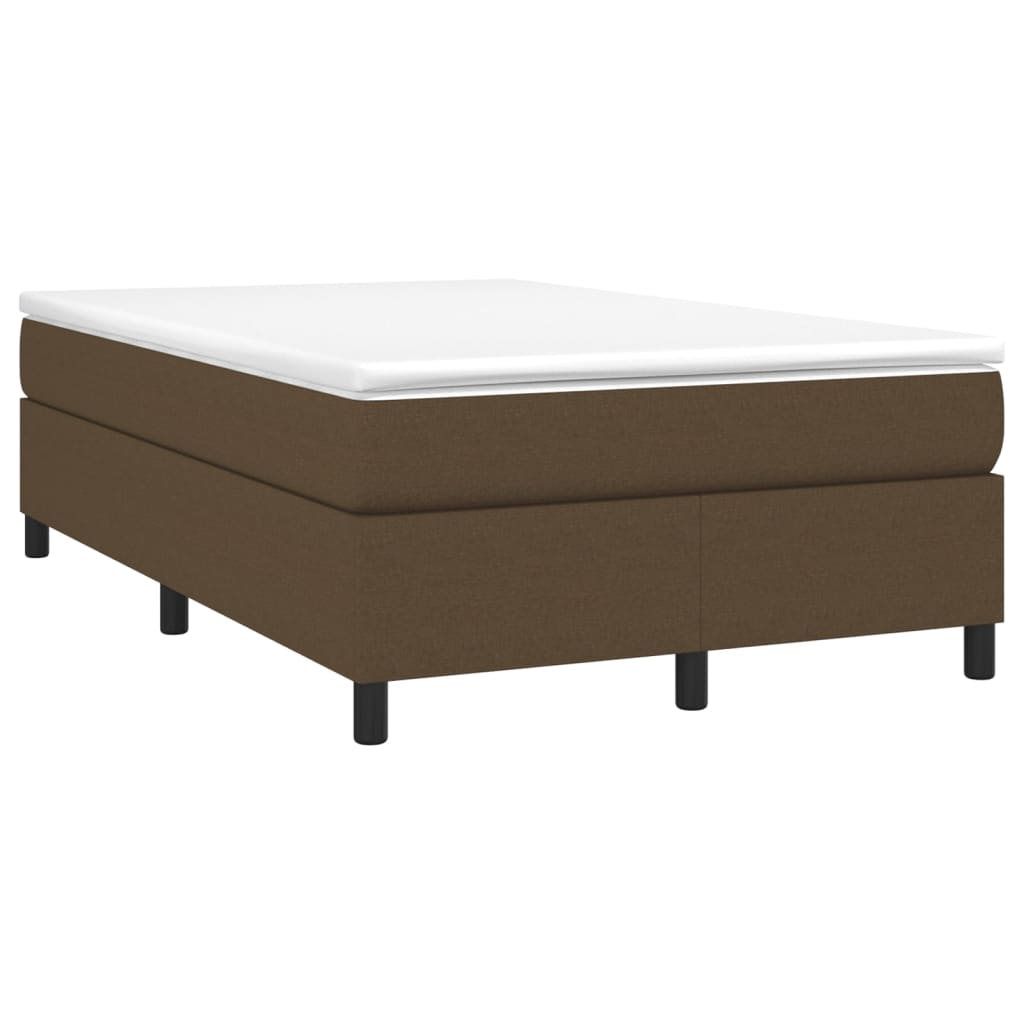 vidaXL estructura de cama con somier tela marrón oscuro 120x200 cm