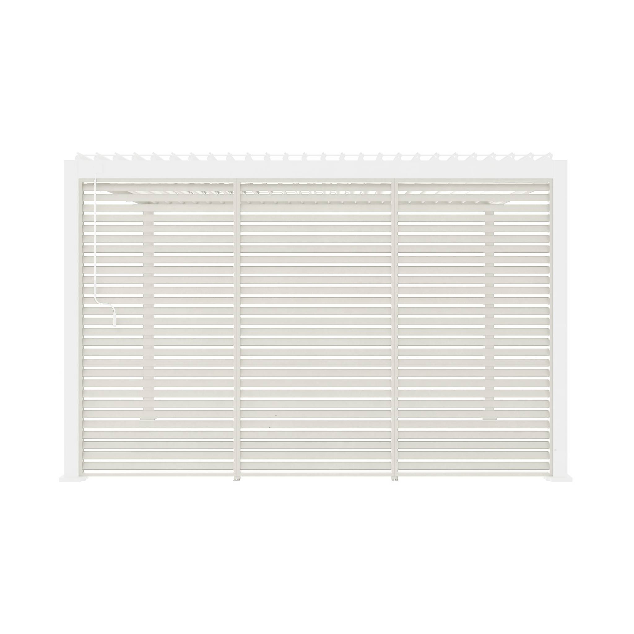 Conjunto de 3 persianas de 130cm para pérgola bioclimática de aluminio 3x4m