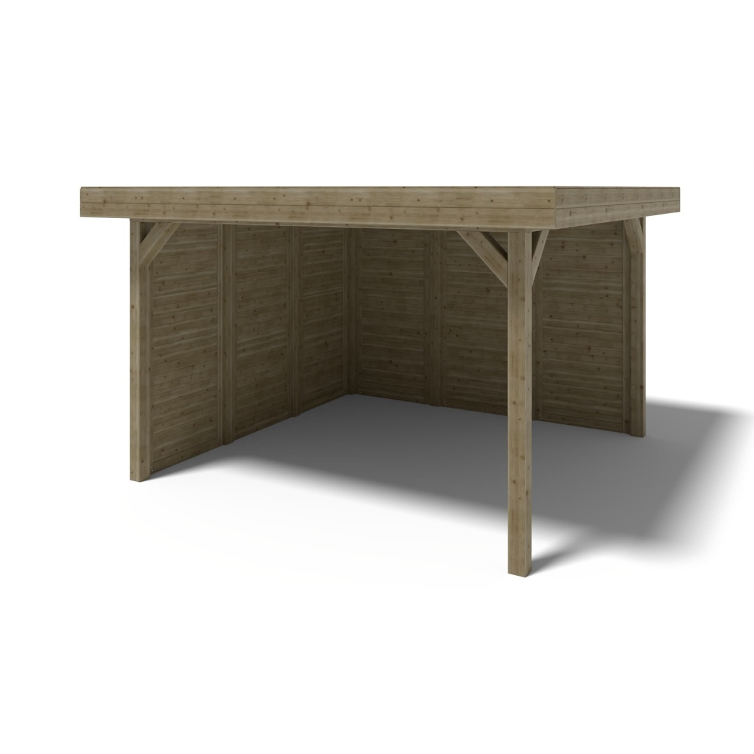Pérgola de jardín 4.04x4.04 m con paneles - impregnada - alt132