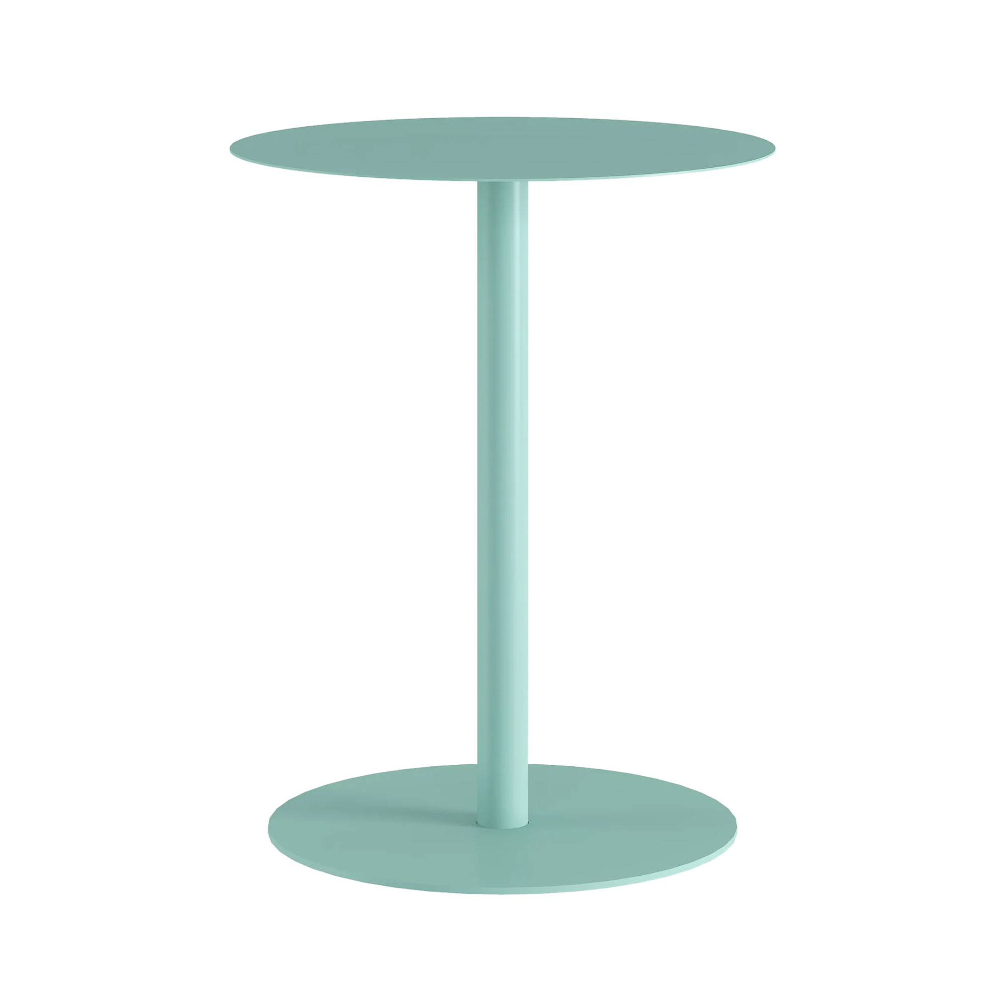Mesa auxiliar nastätten redonda interior/exterior metal 50xø40cm verde