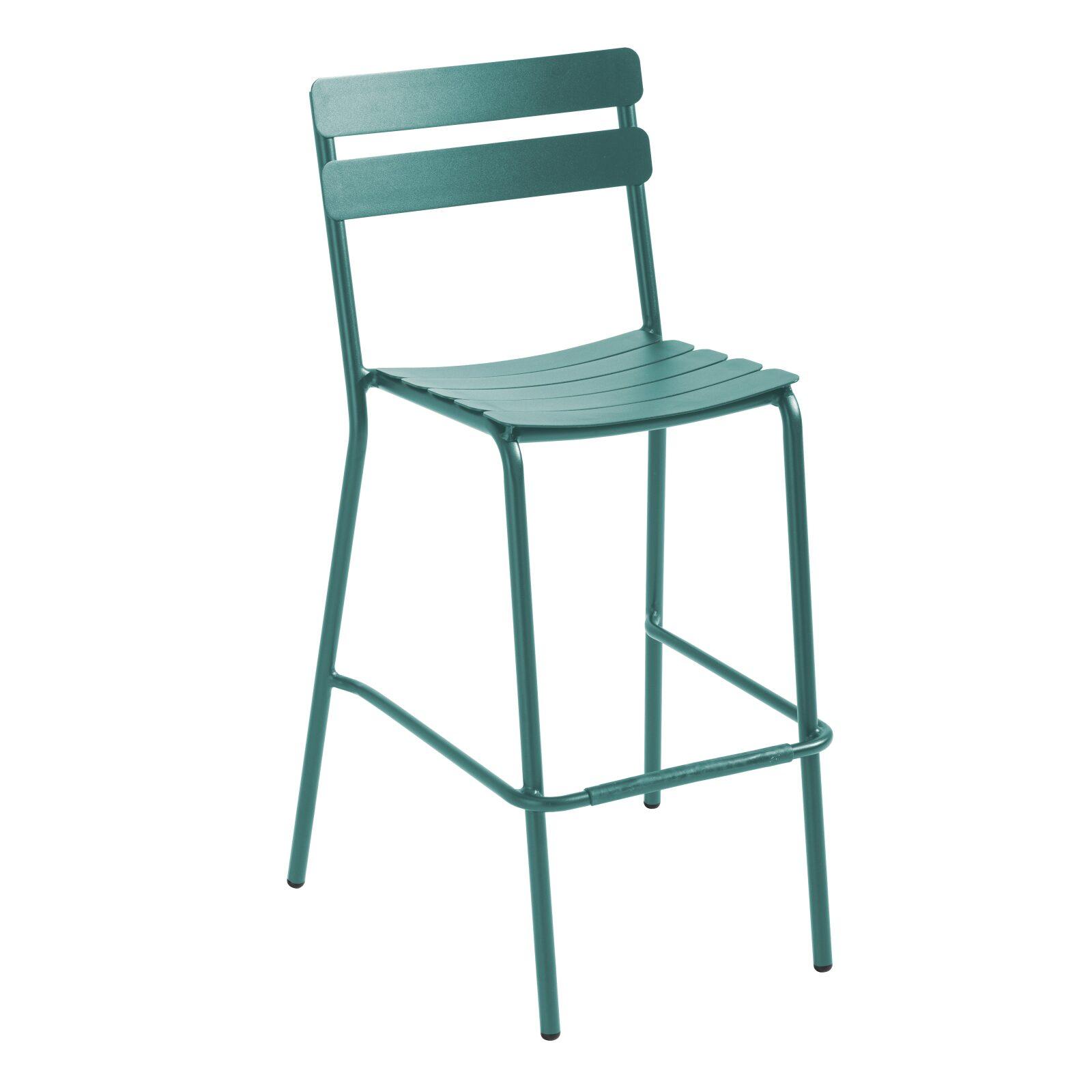 Oviala - silla alta de patio verde oscuro