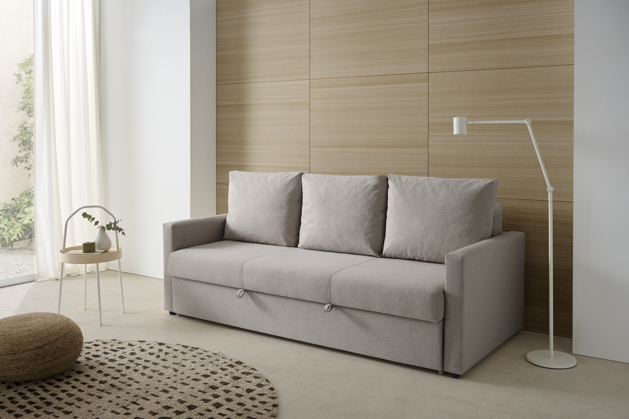 Sofá cama alta gama 3 plazas eden gris