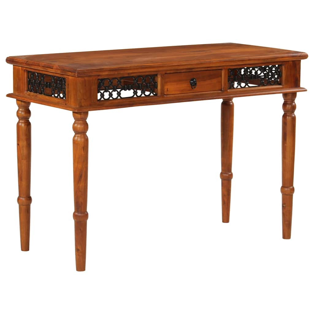 vidaXL escritorio con cajón madera maciza de acacia 110x50x76 cm
