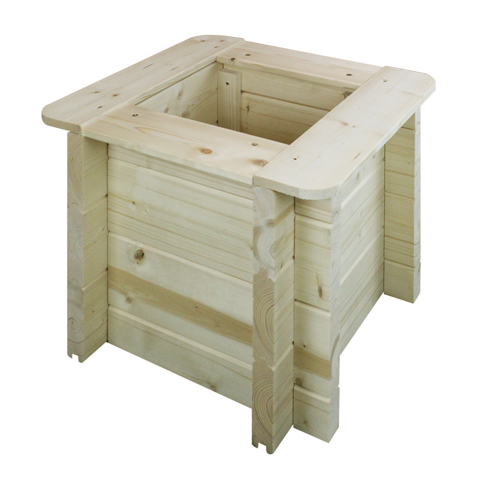 Jardinera elevada de madera - 38x38xh35 cm - Timbela m610