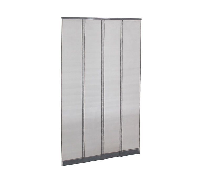 Cortina mosquitera de tiras para puerta 100x230 cm - paso intensivo - gris