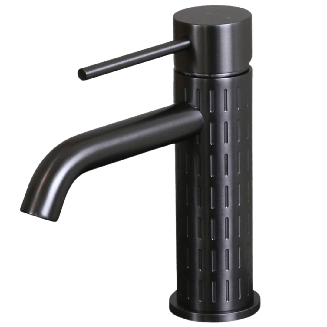 Mitigeur de lavabo bas gris gun métal essebagno architek