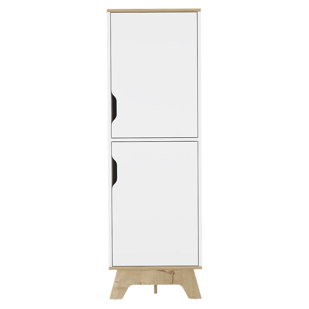 Mueble auxiliar de cociona alto pamplona con 4 estantes y 2 puertas