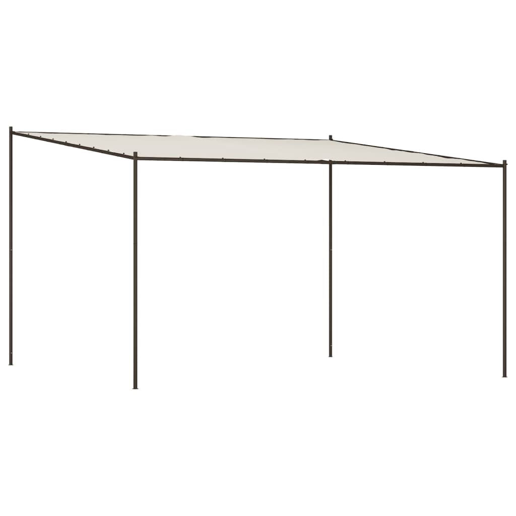 vidaXL cenador de acero y tela blanco 4x4 180 g/m²