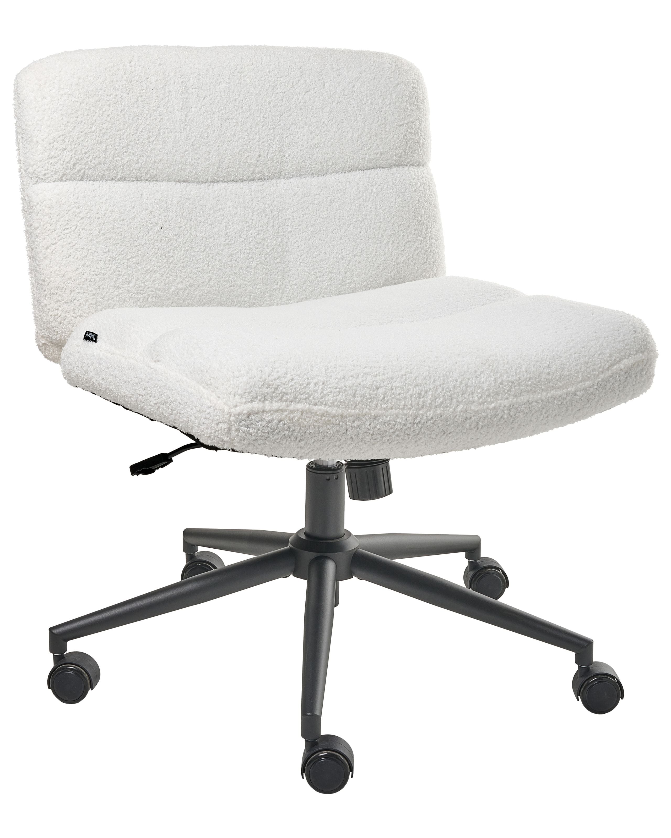 Silla de escritorio catlin bouclé blanco