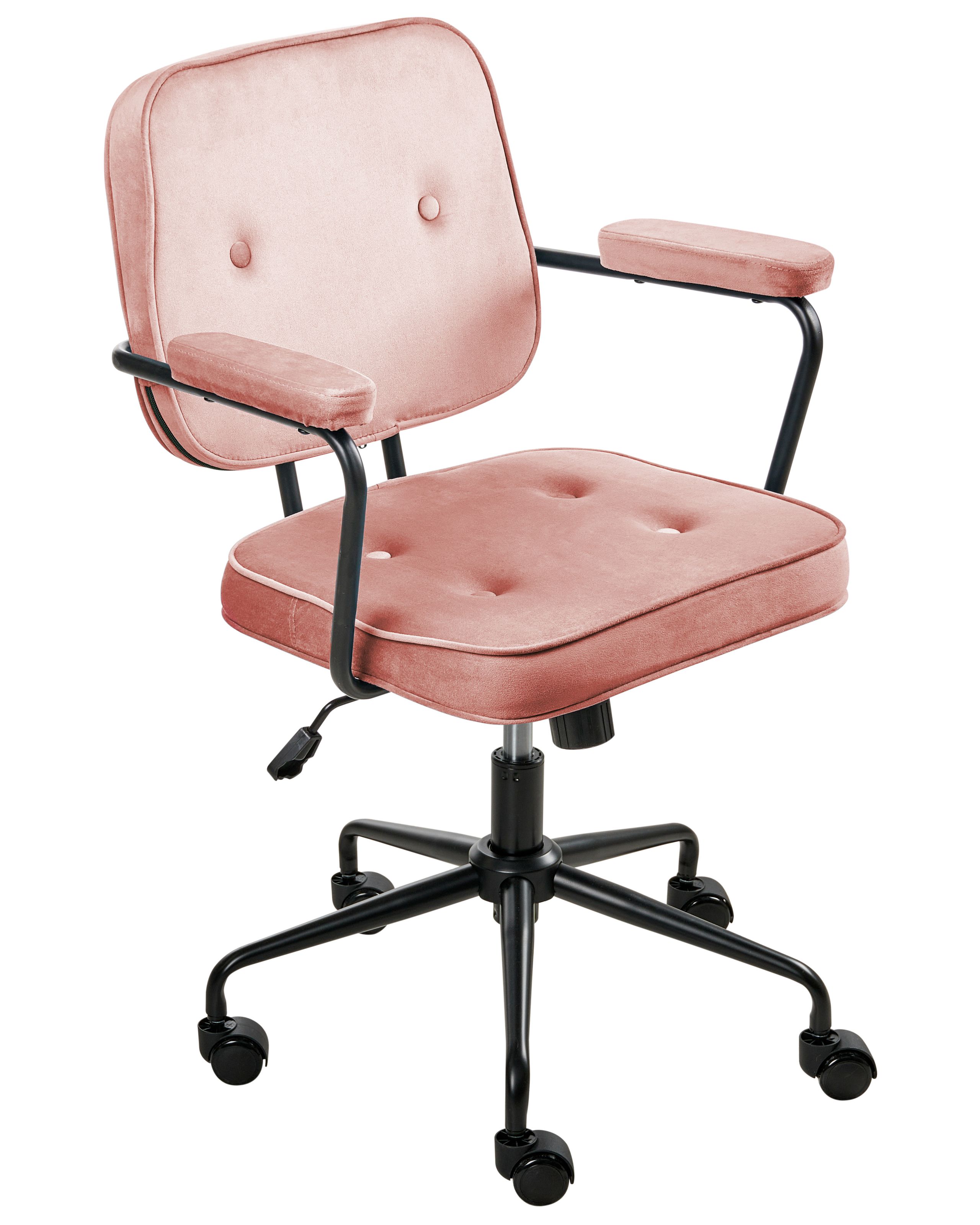 Silla de escritorio pawnee terciopelo rosa