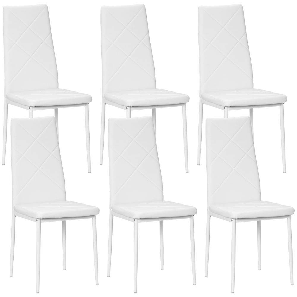 Sillas de comedor 41x50x97 cm cuero sintético, 835-835V02WT
