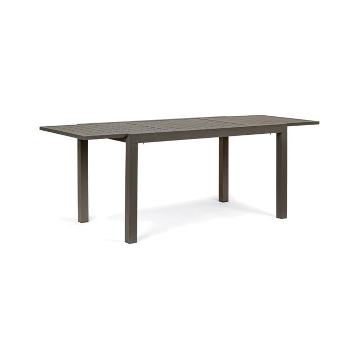 Mesa exterior - hilde - 140/210 x 77 cm - aluminio - gris - extensible