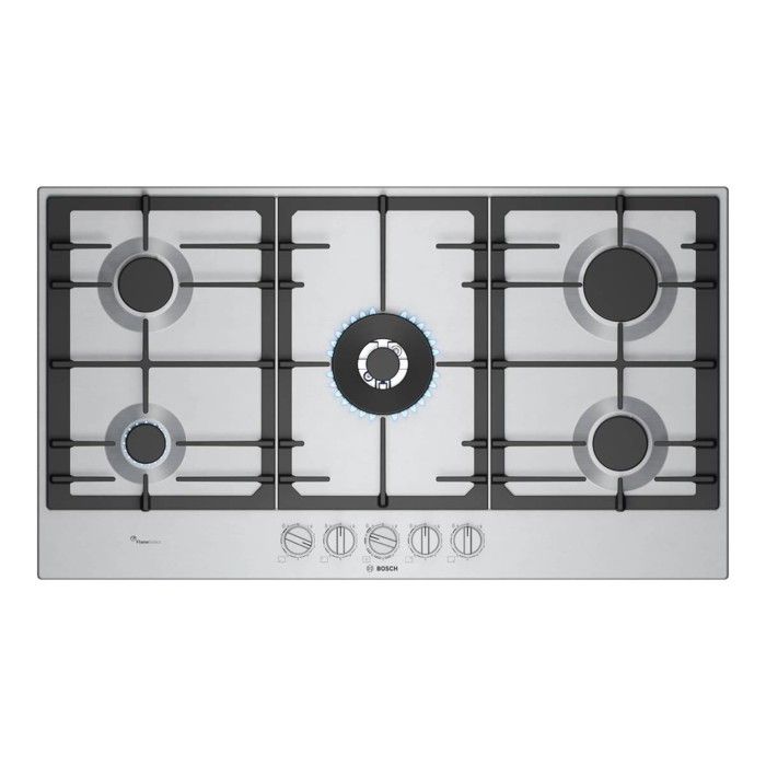 Placa de cocción a gas Bosch serie 6 5 zonas 12500w inox - pcr9a5i90