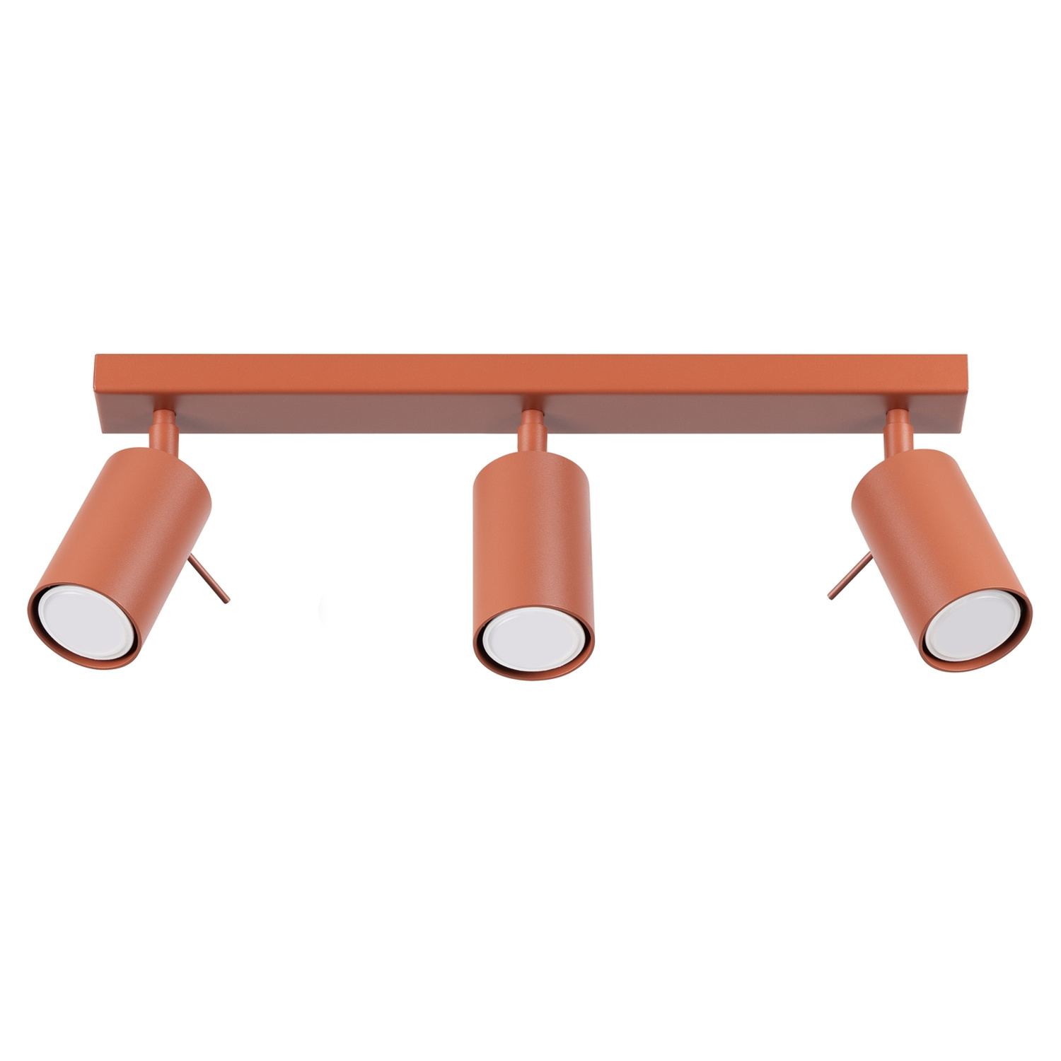 Lámpara de techo ring 3 ocre rojo acero 45x17x6cm
