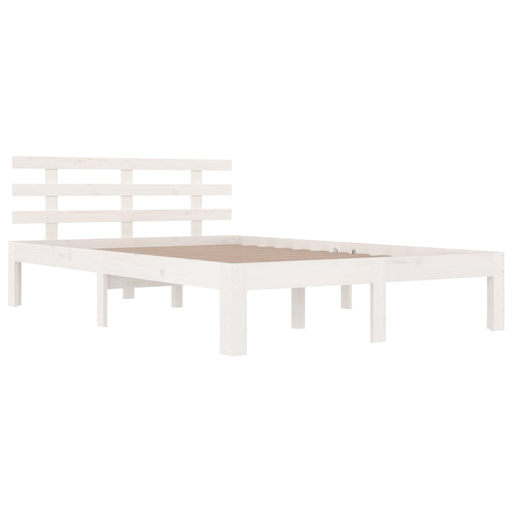 vidaXL estructura de cama sin colchón madera maciza blanco 180x200 cm
