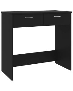 vidaXL escritorio de madera contrachapada negro 80x40x75 cm