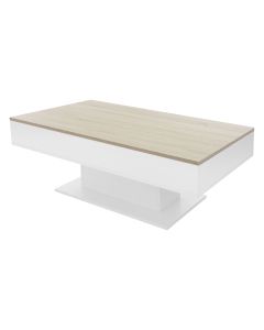 Mesa de centro baja 110x60x40 cm blanco ml-design