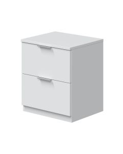 Mesita de noche de 2 cajones versátil 38x45 cm low cost blanco
