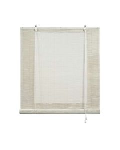 Storesdeco | estor de bambú, estor enrollable de bambú blanco, 150 x 250 cm