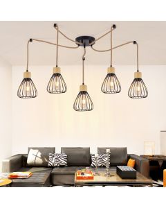 Nettlife lámpara colgar  E27 madera 55x15