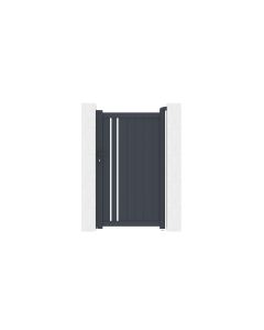 Puerta peatonal de aluminio “giona” - gris antracita 180x100 cm