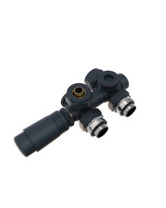 Emke válvula con termostato para radiador, g1/2", φ16/15mm, gris antracita