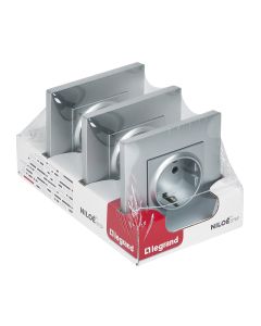 Pack 3 tomas monoblock alum Legrand Niloe Step