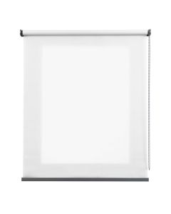 Estor traslúcido enrollable con acabados metálicos blanco, 120 x 180cm