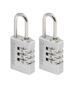 Pack 2 candados aluminio 20mm masterlock combinación