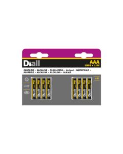Pack 8 pilas alcalinas aaa diall