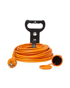 Prolongador de cable diall h05vv-f naranja 3 x 1,5 mm² 20 m con tapa
