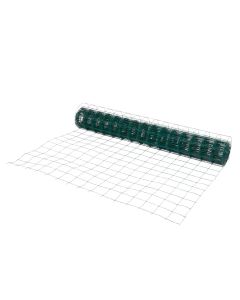 Malla soldada plastificada 1,5 x 20 m - hueco 100 x 100 mm