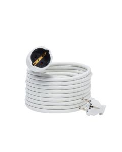 Prolongador de cable h05vv-f blanco 3 x 1,5 mm² 5 m