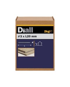 Clavo cabeza ancha 3x20 mm diall 2 kg