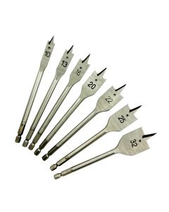 Juego 7 brocas planas para madera Universal Fit