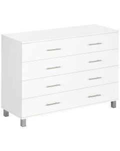 Cómoda con cajone 112x38.2x81 cm color blanco Homcom