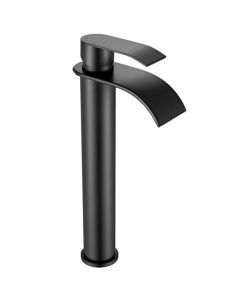 Grifo de lavabo cascada - cecipa max - mezclador negro - acero inoxidable -