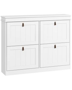 Zapatero 105x24x82.5 cm mdf color blanco Homcom