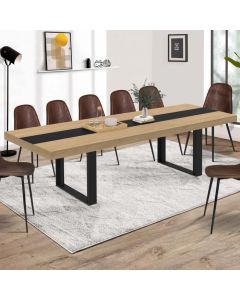 Mesa comedor extensible phoenix madera negra - 200-300 cm