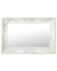 vidaXL espejo de pared estilo barroco blanco 60x40 cm