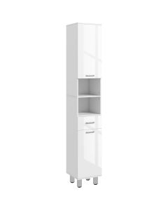Mueble auxiliar baño 30x30x180 cm color blanco kleankin, hogar - baño