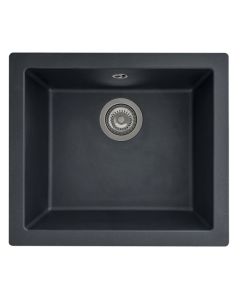 Fregadero resina negro mate Ising 1 seno 50x44cm Cooke & Lewis
