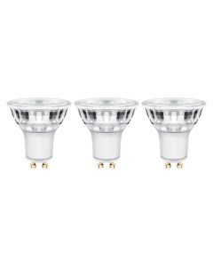 Pack de 3 bombillas led gu10 345lm cristal 3,6w luz neutra