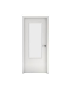 Puerta de Interior acristalada Carina blanco izquierda 72,5 cm