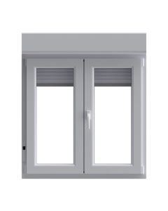 Ventana PVC oscilobatiente persiana blanco 5 cámaras 137x120 cm