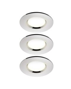 Pack 3 downlight empotrables led interior cromo Cooke & Lewis